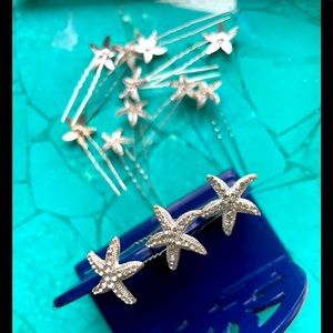 Starfish Crystal Hairpin Set